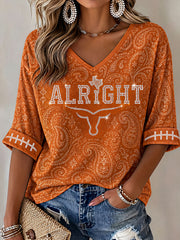 Women's Football Game Day Casual T-Shirt