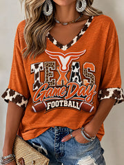 Women's Football Game Day Casual T-Shirt