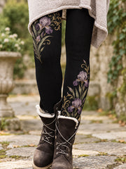 Women's Fall/Winter Floral Art Printed Leggings