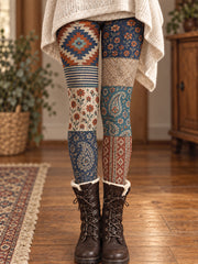 Women's Fall/Winter Floral Art Printed Leggings