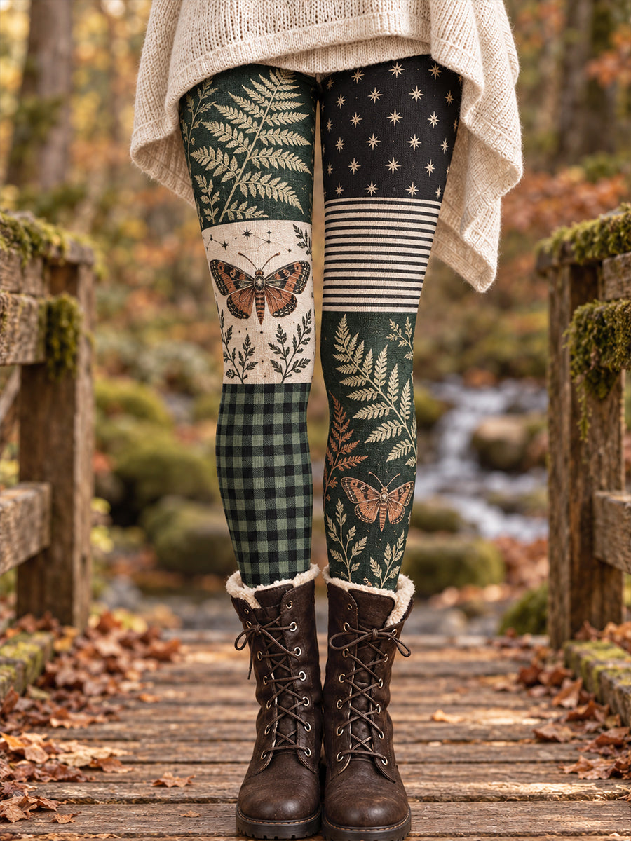 Women's Fall/Winter Floral Art Printed Leggings