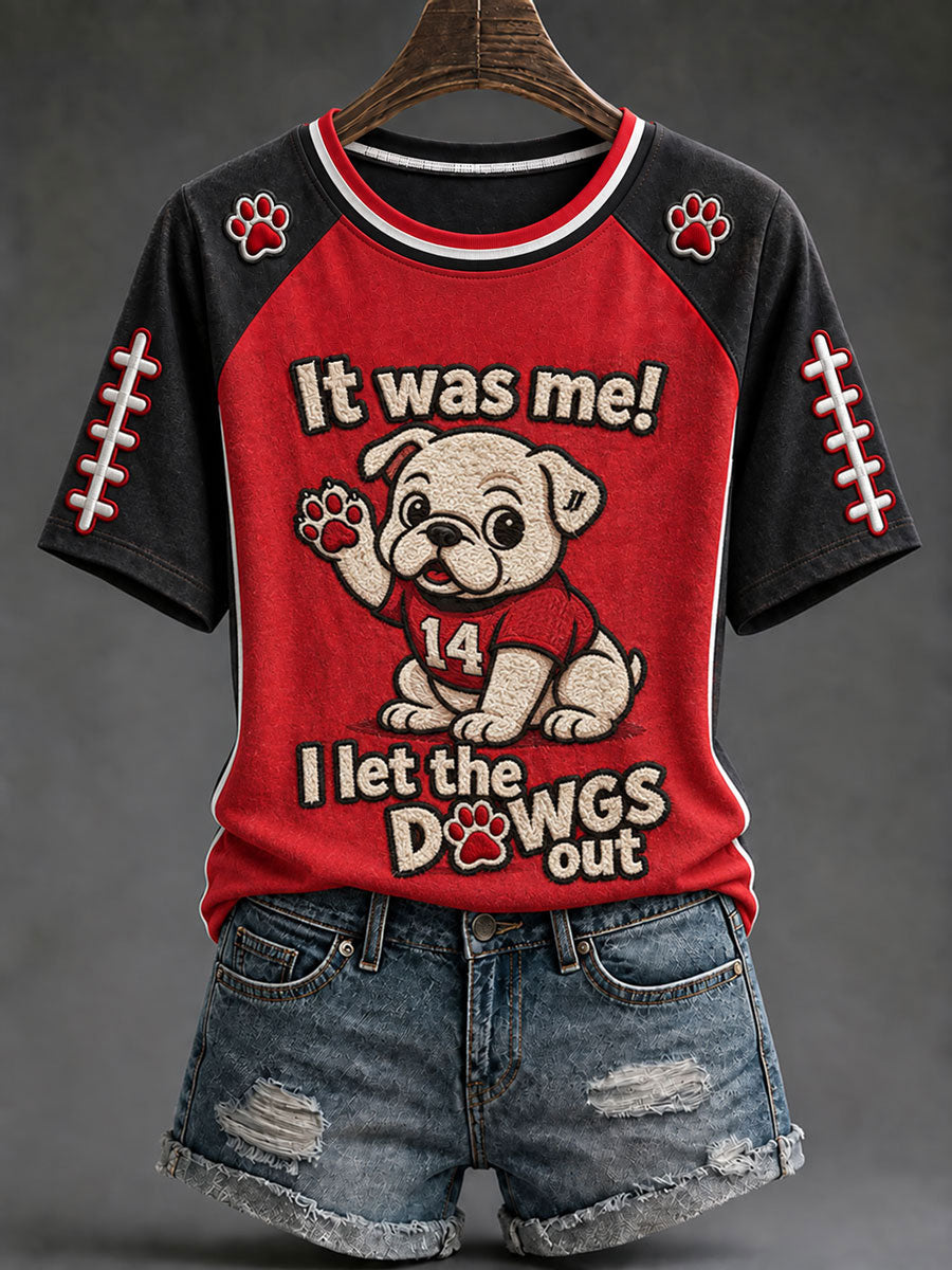 Women's Game Day Football Printed Casual T-Shirt