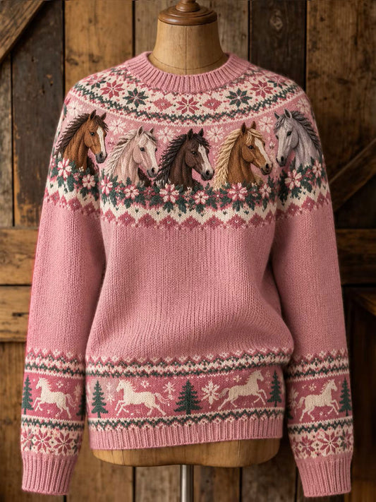 Women'sWestern Horse Sweater