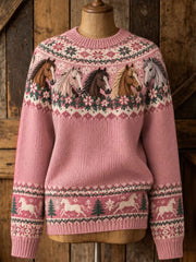 Women'sWestern Horse Sweater