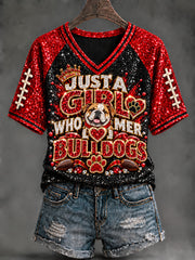 Women's Game Day Football Printed Casual T-Shirt