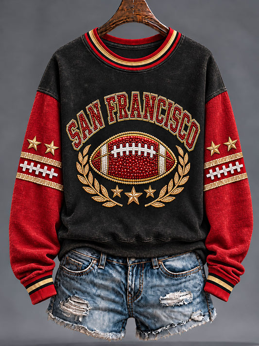 Women's Football Gameday Gift For Football Fans Regular Sweatshirt