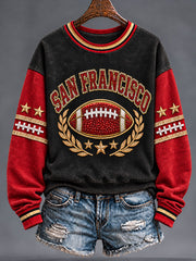 Women's Football Gameday Gift For Football Fans Regular Sweatshirt