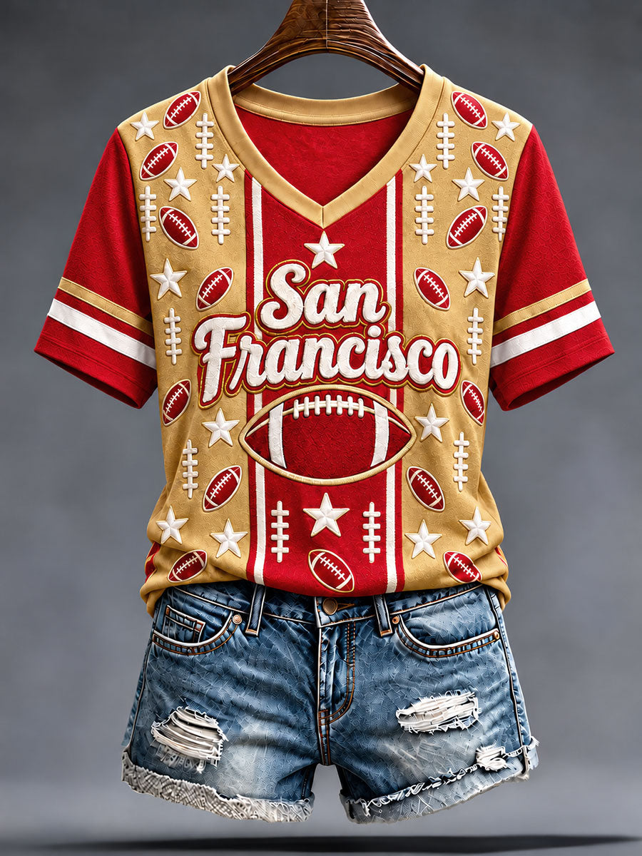 Women's Football Gameday Gift For Football Fans Short-Sleeved T-Shirt
