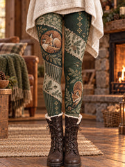 Women's Winter Animals Art Printed Leggings