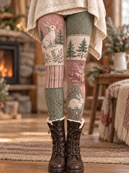 Women's Winter Animals Art Printed Leggings