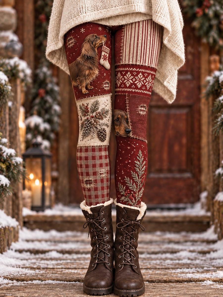 Women's Winter Animals Art Printed Leggings