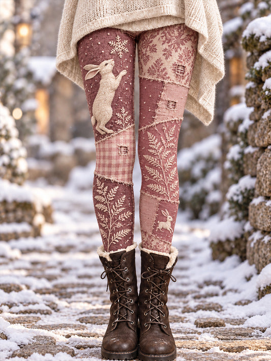 Women's Winter Animals Art Printed Leggings
