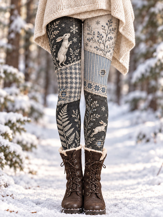 Women's Winter Animals Art Printed Leggings