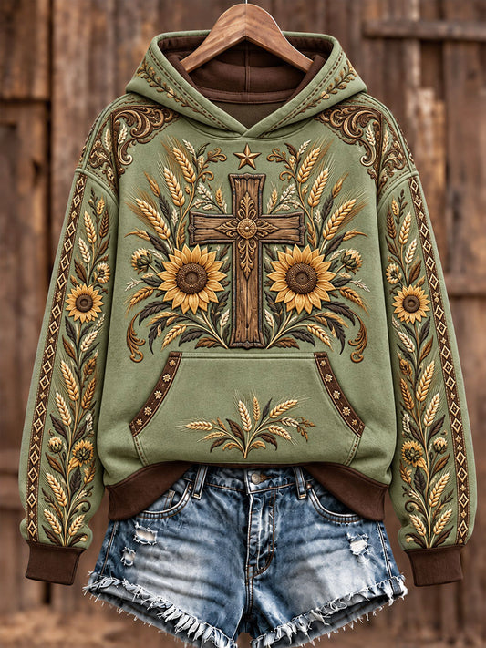 Women's Western Cross Faith Hoodies