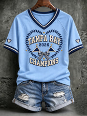 Women's Tampa Bay Baseball Lover Printed T-shirt