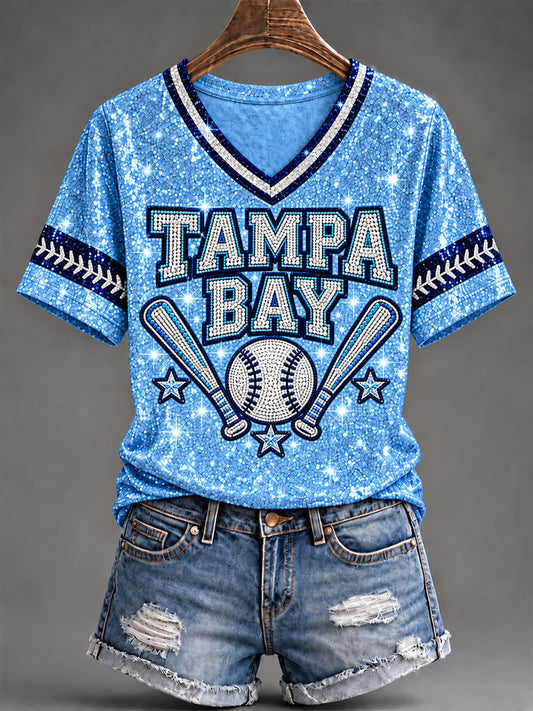 Women's Gift For Baseball Fans Casual Short-Sleeved T-Shirt
