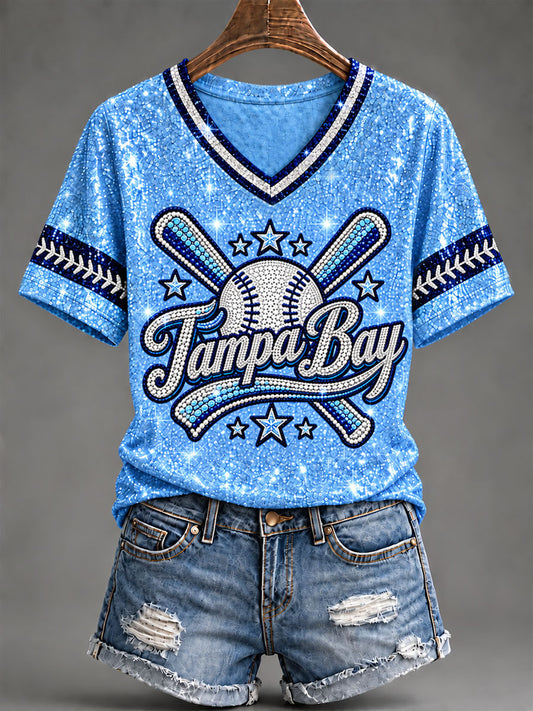 Women's Gift For Baseball Fans Casual Short-Sleeved T-Shirt