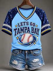 Women's Gift For Baseball Fans Casual Short-Sleeved T-Shirt