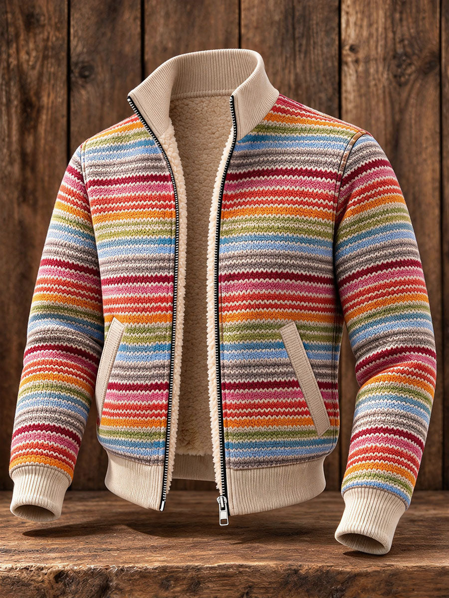 Men's Artistic Stripe Jackets