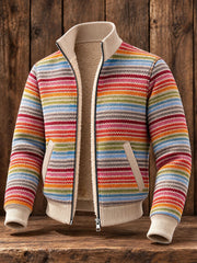 Men's Artistic Stripe Jackets