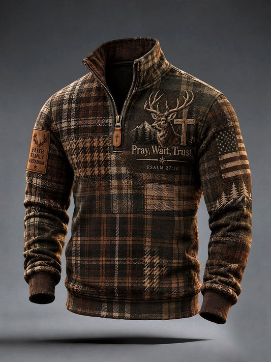 Men's Pray Wait Trust  Sweatshirt