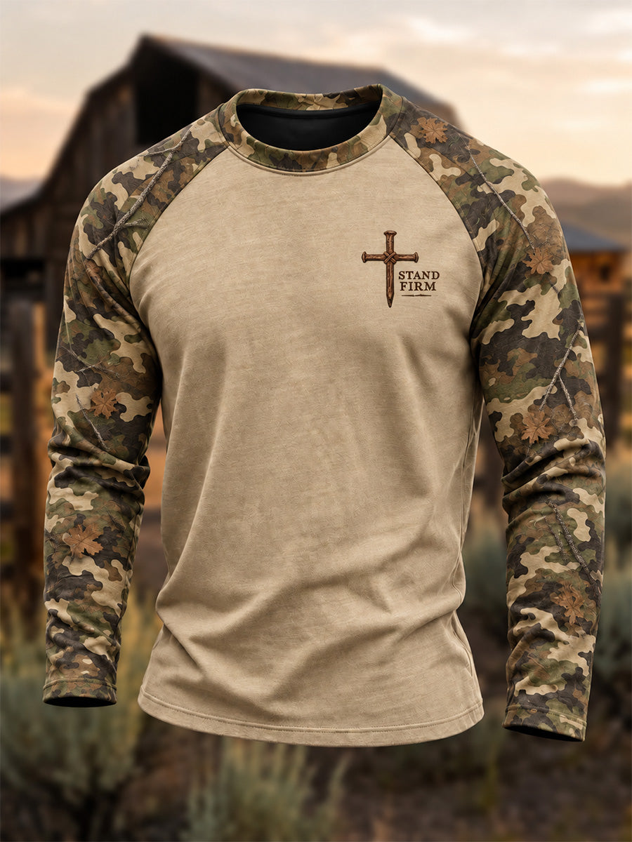 Men's Christian Cross Print Sweatshirt