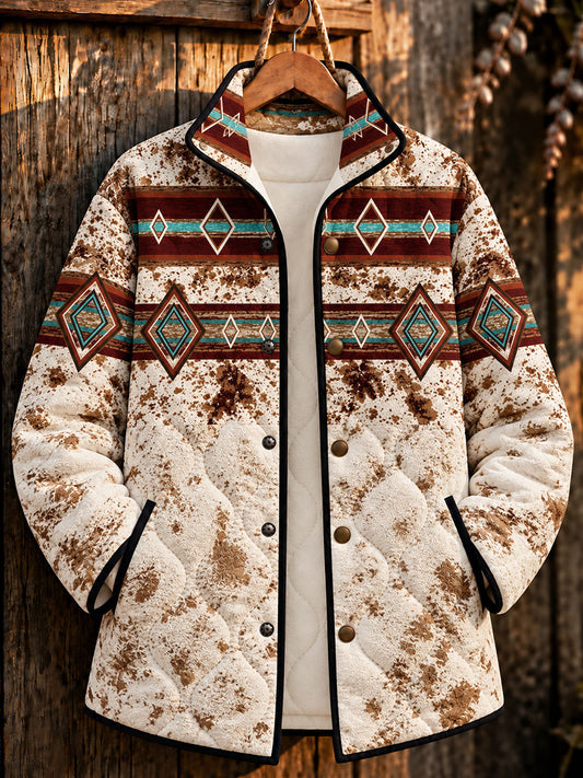 Women's Western Geometric Art Gorge Line Jackets
