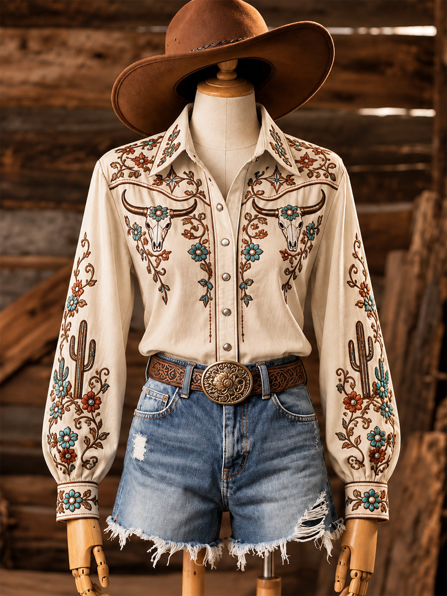 Women's Western Style Print Shirts