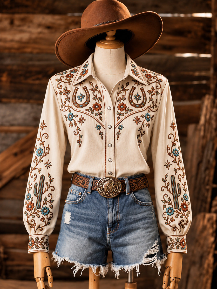 Women's Western Style Print Shirts