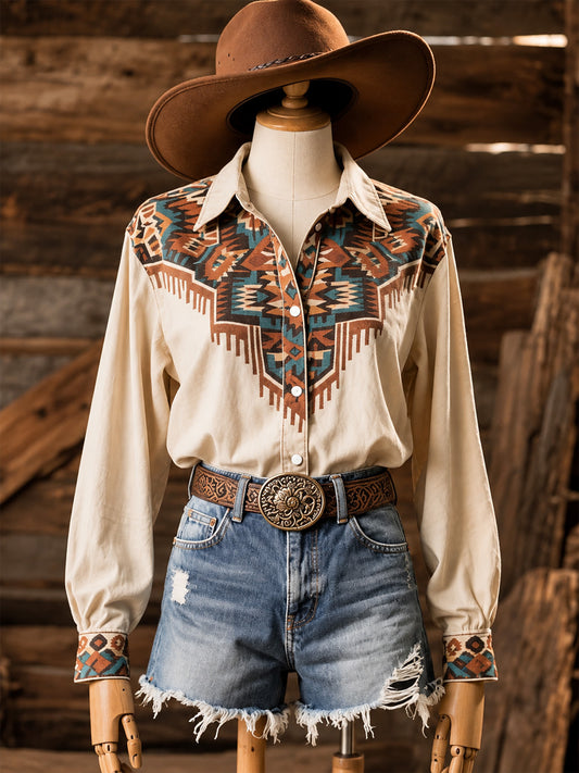 Women's Western Style Print Shirts