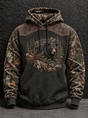 Men's Vintage Hunting Camo Print Casual Hoodie