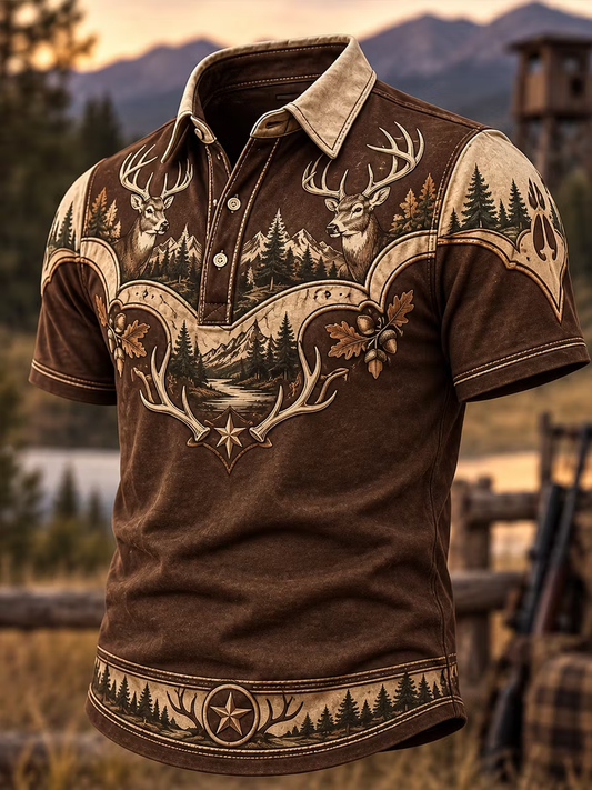 Men's Western Hunting Season Print polo shirt