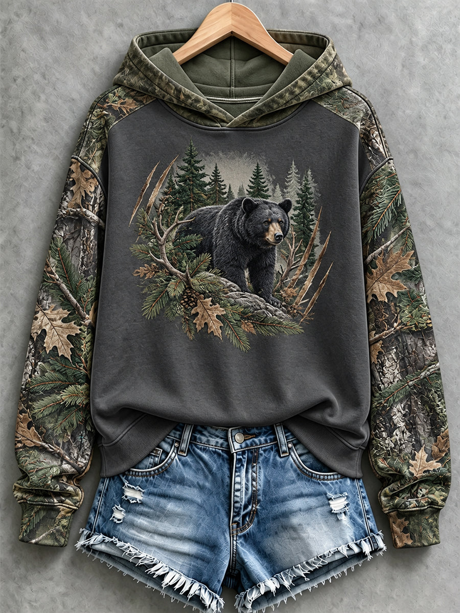 Women's Vintage Hunting Camo Print Casual Sweatshirt