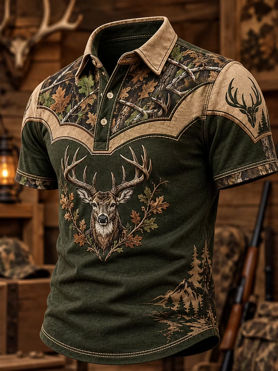Men's Western Hunting Season Print polo shirt