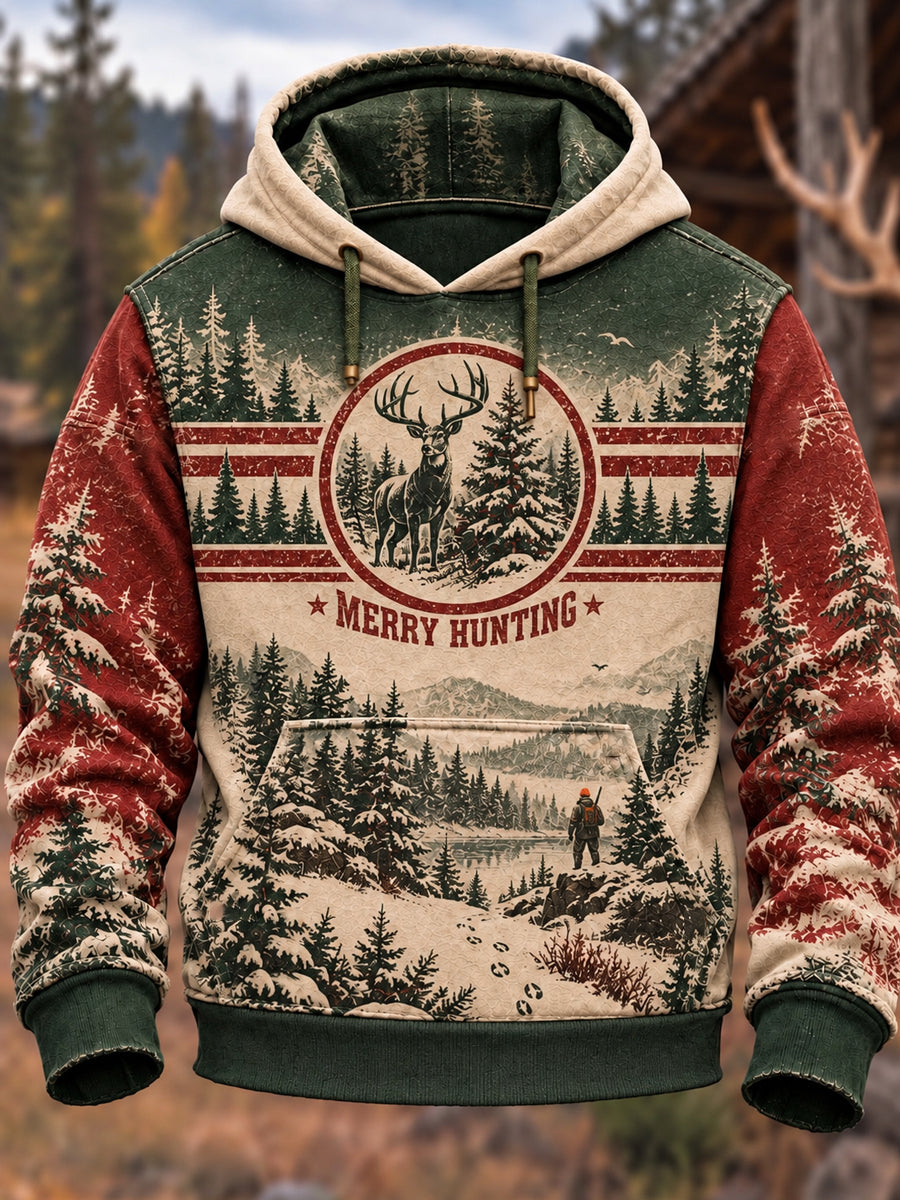 Men's Vintage Merry Hunting Season Hoodie