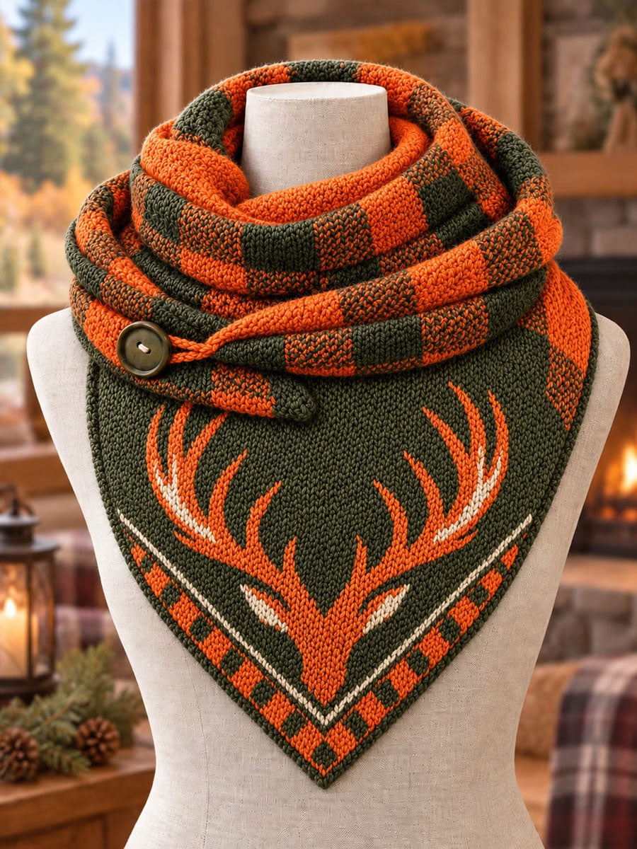 Vintage Hunting Culture Triangle Scarf