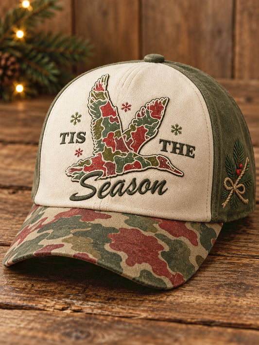 Unisex Hunting Season Vintage Christmas Art Printed Hat