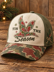 Unisex Hunting Season Vintage Christmas Art Printed Hat