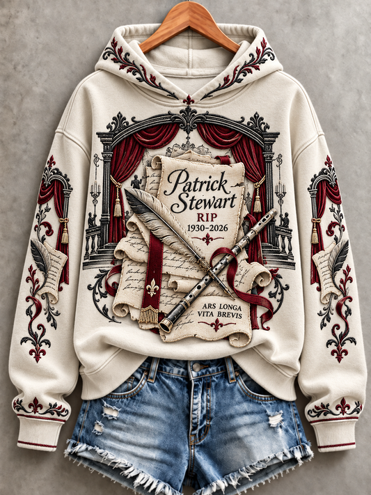 Women's Patrick Stewart RIP 1930-2026  Regular Sweatshirt